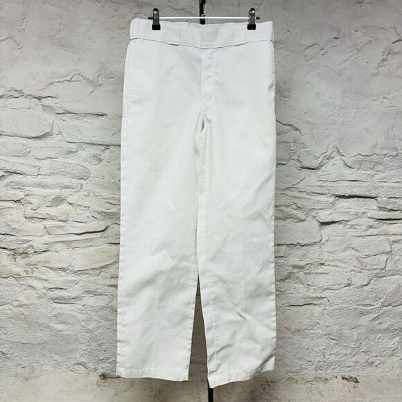 Dickies 874 Pants Mens Original Fit Classic Work Uniform Bottoms White 30x31 - Picture 1 of 6